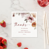 ボホテラコッタ結婚フローラまたはブライダルシャワー スタンダードカクテルナプキン (インサイチュ)