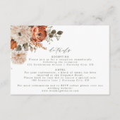 ボホテラコッタ結婚フローラ詳細カード エンクロージャーカード (正面)