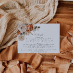 ボホテラコッタ結婚フローラ詳細カード エンクロージャーカード<br><div class="desc">これはセージ緑とテラコッタのフローラ詳細カード。ほとんどの表現と色を編集する(水彩花模様と一部のフォントは編集できない)。すべての編集オプションを表示するには、「デザインツールを使用して編集」を選択する：)</div>
