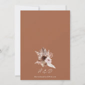 ボホテラコッタ結婚フローラ セーブザデート (裏面)