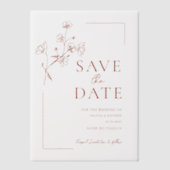 ボホテラコッタ結婚フローラ ベラム紙招待状 (正面)