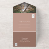 ボホテラコッタ結婚式招待状と写真 オールインワン招待状 (外側)