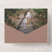 ボホテラコッタ結婚式招待状と写真 オールインワン招待状 (裏面)