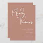 ボホテラコッタ結婚式招待状 招待状 (正面/裏面)