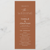 ボホテラコッタ結婚式 プログラム (正面)