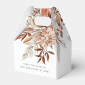 ボホテラコッタ花模様ベビーシャワー感謝してい フェイバーボックス (裏面サイド)