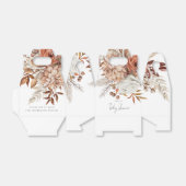 ボホテラコッタ花模様ベビーシャワー感謝してい フェイバーボックス (折り畳みなし)