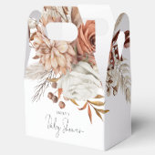 ボホテラコッタ花模様ベビーシャワー感謝してい フェイバーボックス (オープン)