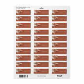 ボホテラコッタ花模様ラストネーム差出人住所 ラベル (フルシート)