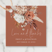 ボホテラコッタ花模様ラブ感謝していロスト結婚ーズ フェイバータグ (正面)