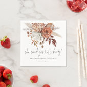 ボホテラコッタ花模様彼女はYes婚約 スタンダードカクテルナプキン (インサイチュ)