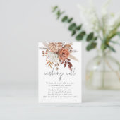 ボホテラコッタ花模様結婚ズの願い井戸 エンクロージャーカード (スタンド正面)