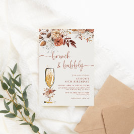 ボホテラコッタ誕生日ブルンチアンドバブリー 招待状