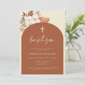 ボホテラコッタ&パンパスグラスバプテスマ 招待状 (スタンド正面)