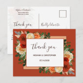 ボホテラコッタ・ラスト・フローラズ結婚・ザンキュー ポストカード (正面/裏面)