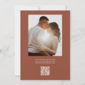 ボホテラコッタQRコードスクリプトブライダルシャワー 招待状 (裏面)