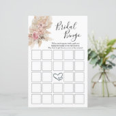ボホテーマブライダルシャワービンゴカード (スタンド正面)