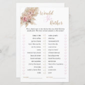 ボホテーマブライダルシャワー彼女はむしろゲーム (正面/裏面)