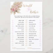 ボホテーマブライダルシャワー彼女はむしろゲーム (正面)