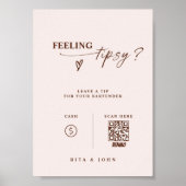 ボホテーマベンモティップバーテンダー結婚のサイン ポスター (正面)