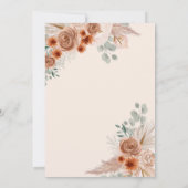 ボホテ素朴ラコッタパンパスリハーサルディナー 招待状 (裏面)