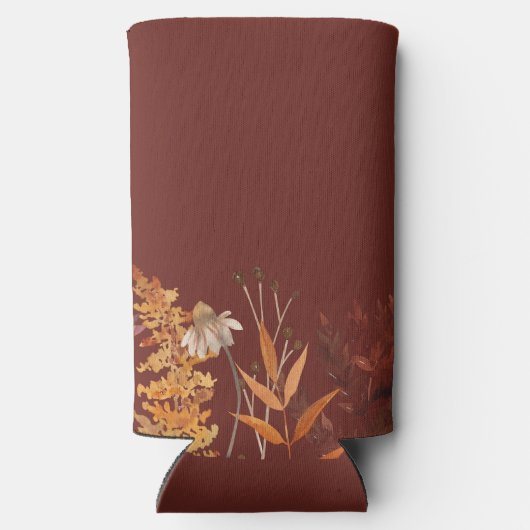 ボホテ素朴ラコッタフローラ秋秋の結婚式 スリム缶クーラー (裏面)