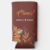 ボホテ素朴ラコッタフローラ秋秋の結婚式 スリム缶クーラー (正面)