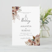 ボホテ素朴ラコッタフローラ結婚式招待状 招待状 (スタンド正面)