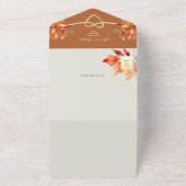 ボホテ素朴ラコッタ秋の結婚式 オールインワン招待状 (外側)