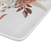 ボホテ素朴ラコッタ花模様モノグラムイニシャル カッティングボード (角)