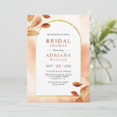 ボホテ自然ラコッタ葉アーチブライダルシャワー 招待状 (スタンド正面)