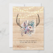 ボホディアアントラーフローラブリデスメイドランチョン 招待状 (裏面)