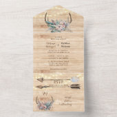 ボホディアアントラーフローラ結婚ズ オールインワン招待状 (内側)