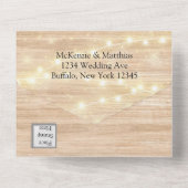 ボホディアアントラーフローラ結婚ズ オールインワン招待状 (裏面)