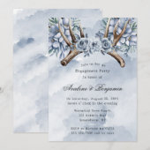 ボホディアアントラーブルーフローラバチェロレッテ 招待状 (正面/裏面)