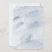 ボホディアアントラーブルーフローラブライドデスメイドランチョン 招待状 (裏面)