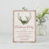 ボホディア〔雄ジカの〕枝角 |フローラ素朴のクリスマスパーティー シーズンカード (スタンド正面)