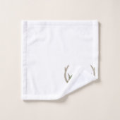 ボホディア〔雄ジカの〕枝角 |赤素朴のクリスマスフローラ バスタオルセット (ウォッシュタオル)