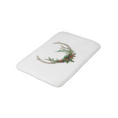 ボホディア〔雄ジカの〕枝角 |赤素朴のクリスマスフローラ バスマット (アングル)