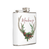 ボホディア〔雄ジカの〕枝角 |赤素朴のクリスマスフローラ フラスク (右)