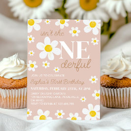 ボホデイジーは彼女ではないダーフル最初の誕生日 招待状