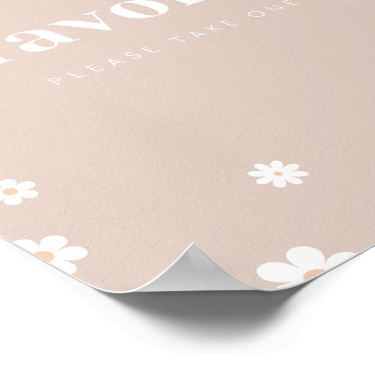 ボホデイジーは誕生日パーティーのサインを引き立てる ポスター (角)