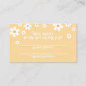 ボホデイジーイエローフローラベビーシャワーおむつラッフル エンクロージャーカード (正面)