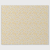 ボホデイジーイエローフローラベビーシャワー ラッピングペーパー (フラット)