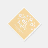 ボホデイジーイエローベビーシャワーナプキンズ スタンダードカクテルナプキン (角)