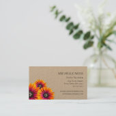 ボホデイジーカラフルボタニカル素朴 名刺 (スタンド正面)