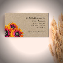 ボホデイジーカラフルボタニカル素朴 名刺