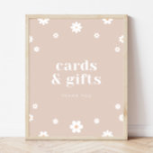 ボホデイジーカード&ギフト誕生日パーティーサイン ポスター