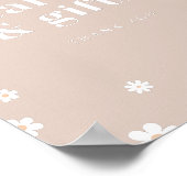 ボホデイジーカード&ギフト誕生日パーティーサイン ポスター (角)