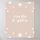 ボホデイジーカード&ギフト誕生日パーティーサイン ポスター (正面)